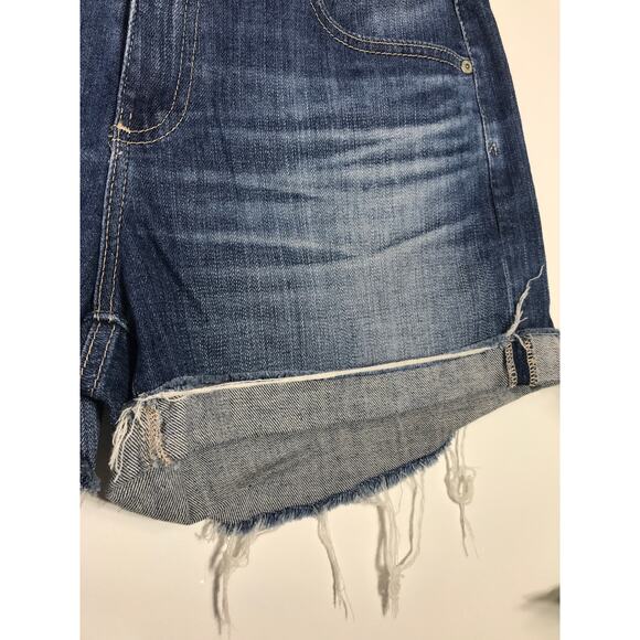 AG Women's 27 Hailey Ex-Boyfriend Roll-Up Jean Denim Shorts Distressed Everyday - Picture 2 of 9